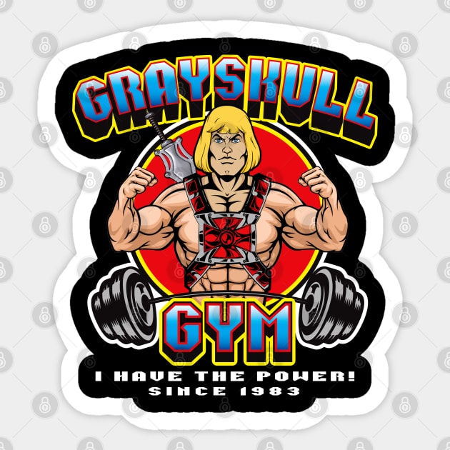 Grayskull Gym Sticker by Alema Art